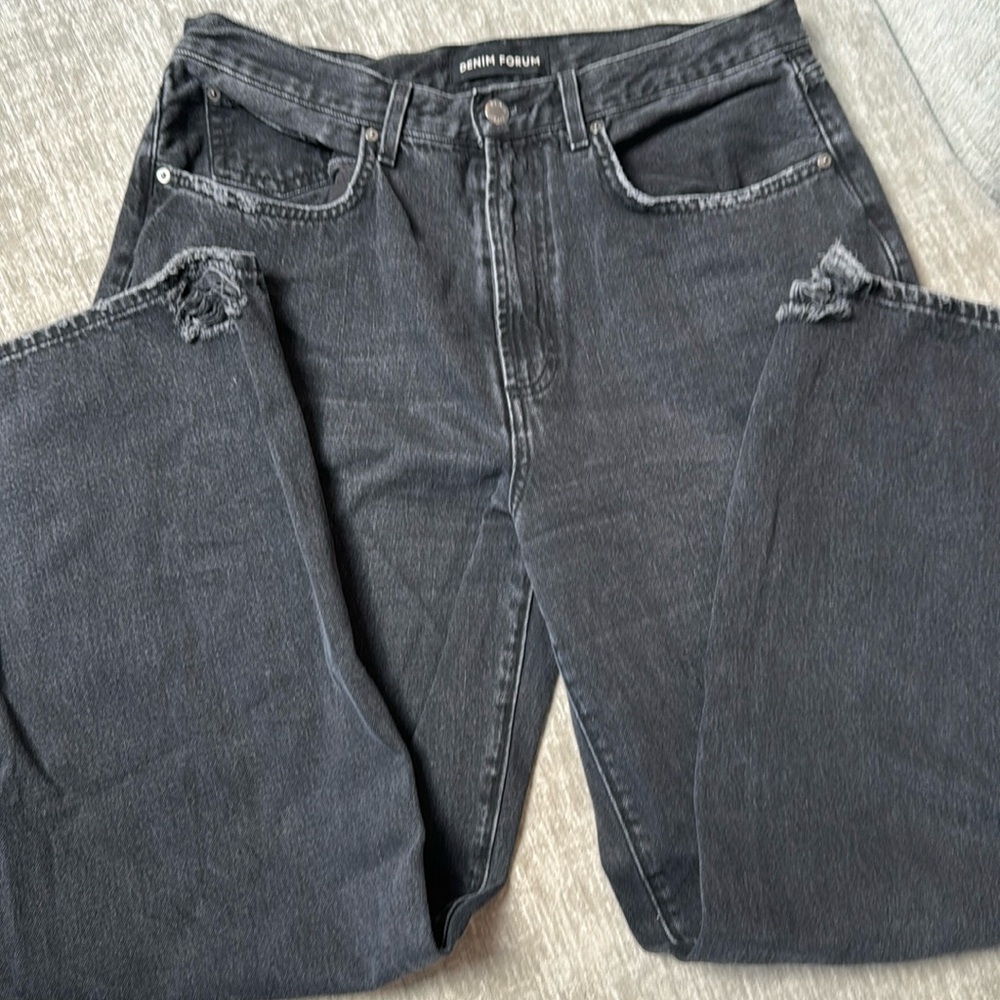 Aritzia denim forum jeans wide leg Farrah High rise 32